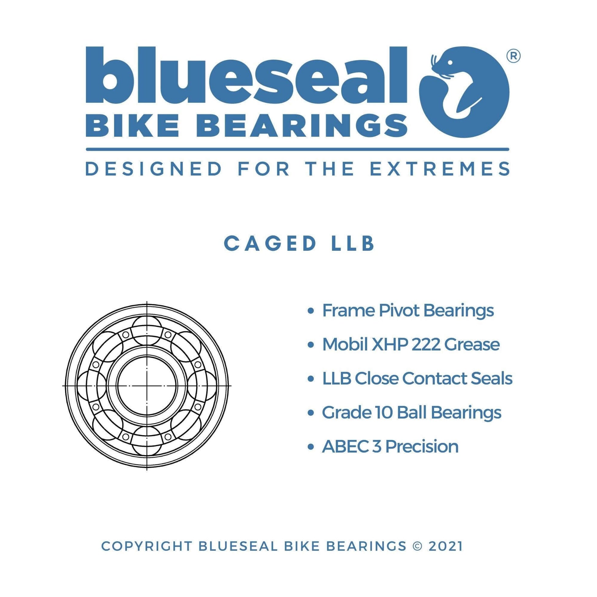 6803 LLB 17 x 26 x 5mm - Trailvision - Mountain & Road Bike Bearings- Blueseal Bike Bearings™