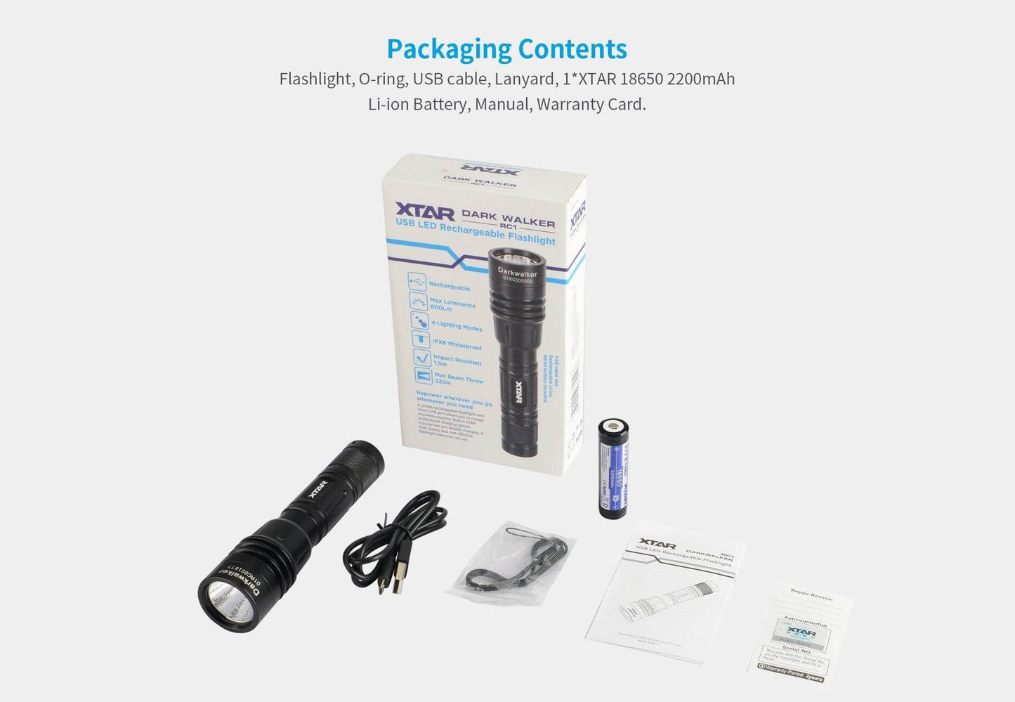 MTB Night Light Xtar Torch Bundle - Trailvision - Mountain & Road Bike Specialists