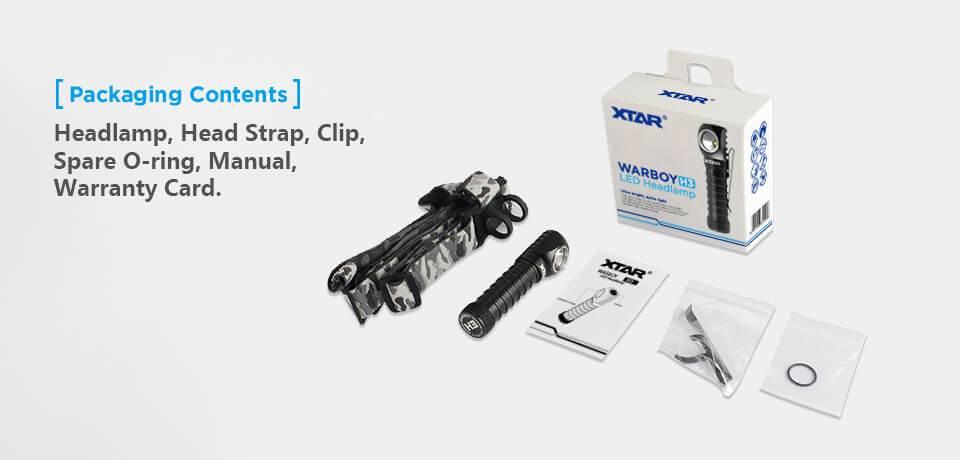 MTB Night Light LED Headtorch - Xtar‚® Warboy - Trailvision - Mountain & Road Bike Specialists