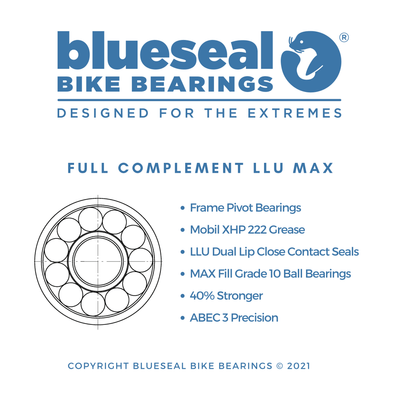 6900 LLU MAX 10 x 22 x 6mm ABEC 3 Bearing - Blueseal Bike Bearings™ - Trailvision - Mountain & Road Bike Bearings- Blueseal Bike Bearings™